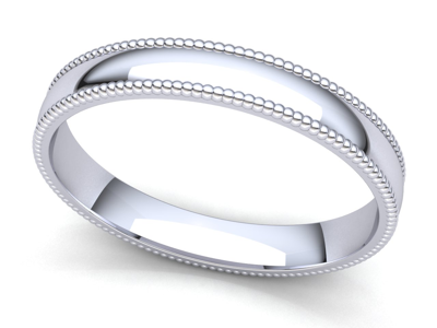 Pre-owned Jewelwesell Milgrain Dome Comfort Fit Wedding Band Ring Mens Womens 2mm-8mm Solid 18k Gold