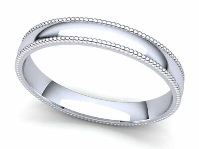 Pre-owned Jewelwesell Milgrain Dome Comfort Fit Wedding Band Ring Mens Womens 2mm-8mm Solid 18k Gold