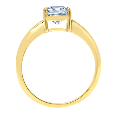 Pre-owned Pucci 1 Cushion Designer Statement Bridal Natural Aquamarine Ring 14k Yellow Gold
