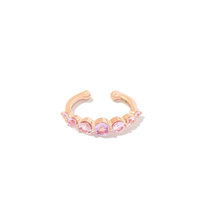 Shop Shay 18k Rose Gold Sapphire Ear Cuff In Pink