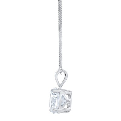 Pre-owned Pucci 2 Round Classic Natural Aquamarine Pendant Necklace 16" Chain 14k White Gold In D