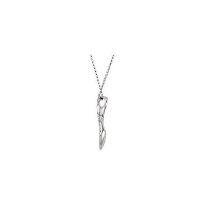 Pre-owned Roxx Fine Jewelry Infinity Diamond Necklace .05 Ct. Tcw In 14k White Gold In An 18" Chain