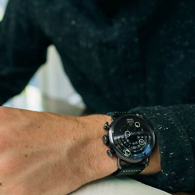 Pre-owned Xeric Halograph Chrono Sapphire Gunmetal Lime