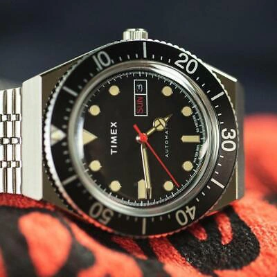 Pre-owned Timex M79 Automatic 40mm Silver Black