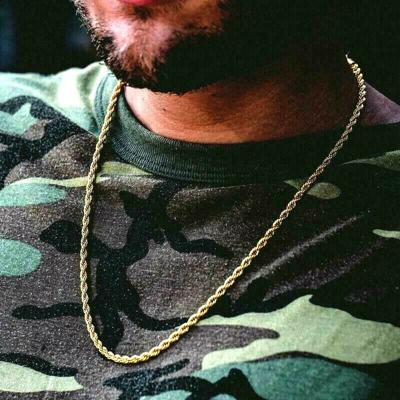 Pre-owned 18k Gold Rope Chain Necklace 18k Solid Gold Rope Chain Necklace Men Women 3mm 7" 8" 16" 18" 20" 22" 24" 30"