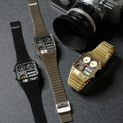 Pre-owned Citizen Ana-digi Temp Jg2101-78e Silver Men Watch Analog Digital From Japan