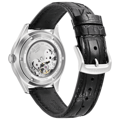 Pre-owned Citizen Brand  Record Label C7 Crystal Seven Black Automatic Watch Nh8390-20h