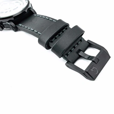 Pre-owned Alexandre Christie 6393mc Mens Chronograph Wrist Watch 46.5mm Case Leather Strap