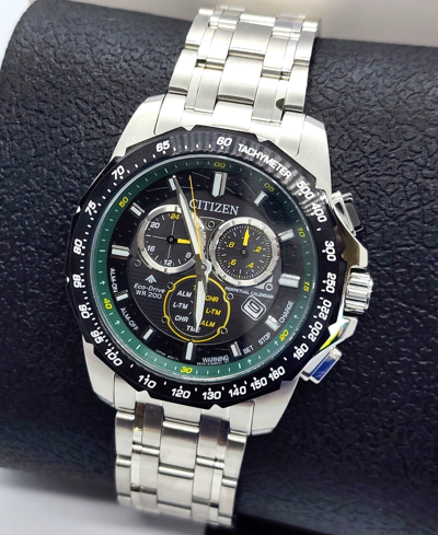 Pre-owned Citizen Promaster Mx Black Dial Sapphire Stainless Steel Watch Bl5578-51e