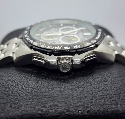 Pre-owned Citizen Promaster Mx Black Dial Sapphire Stainless Steel Watch Bl5578-51e