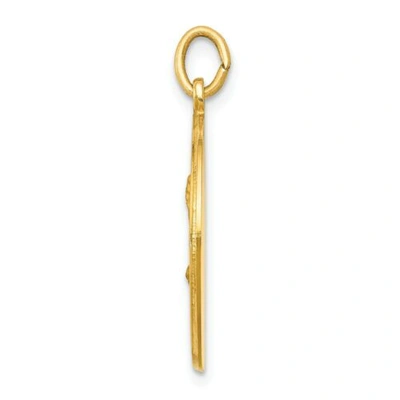 Pre-owned Goldia 14k Yellow Gold Polished Saint Matthew "pray For Us" Religious Medal Pendant