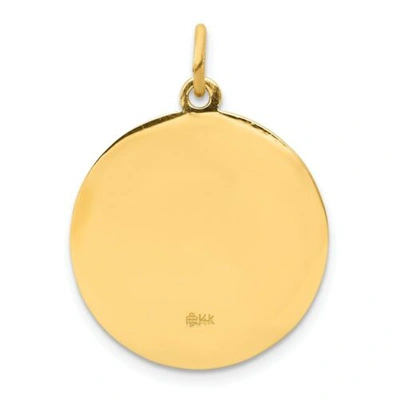 Pre-owned Goldia 14k Yellow Gold Polished Saint Matthew "pray For Us" Religious Medal Pendant