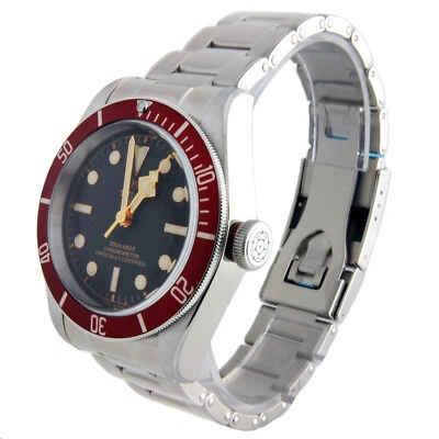 Pre-owned Tudor Heritage Black Bay Steel Sub 41mm 79230r Red