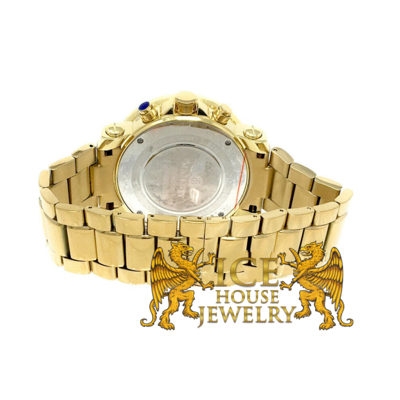 Pre-owned Techno Grill Icy Joe Rodeo  48 Mm Roman Illusion Dial 2.48 Ctw Real Diamond Watch