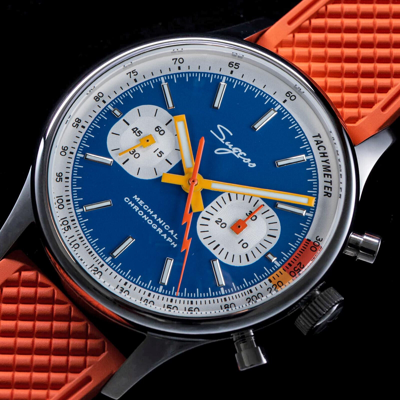 Pre-owned Sugess Swan Neck X Exhibition Caseback Chrono Mens Watch Seagull 1963 Suchp007fo