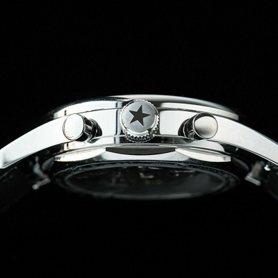 Pre-owned Sugess Swan Neck X Exhibition Caseback Chrono Mens Watch Seagull 1963 Suchp007fo