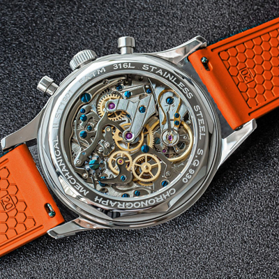 Pre-owned Sugess Swan Neck X Exhibition Caseback Chrono Mens Watch Seagull 1963 Suchp007fo