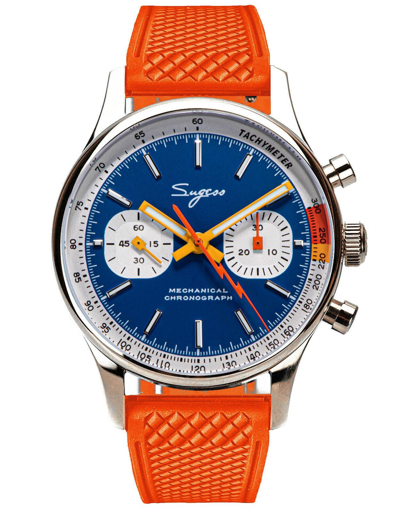 Pre-owned Sugess Swan Neck X Exhibition Caseback Chrono Mens Watch Seagull 1963 Suchp007fo