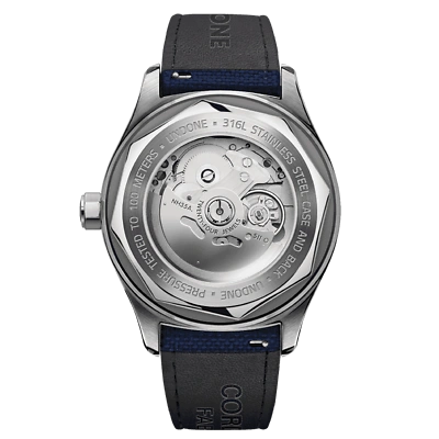 Pre-owned Undone Basecamp Cali Vintage Automatic Steel Blue Fabric Men's Watch