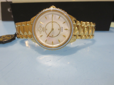 Pre-owned Gv2 By Gevril Women's 11702 Siena Diamonds Ip Gold Ip Steel Swiss Quartz Watch