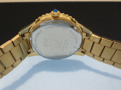 Pre-owned Gv2 By Gevril Women's 11702 Siena Diamonds Ip Gold Ip Steel Swiss Quartz Watch