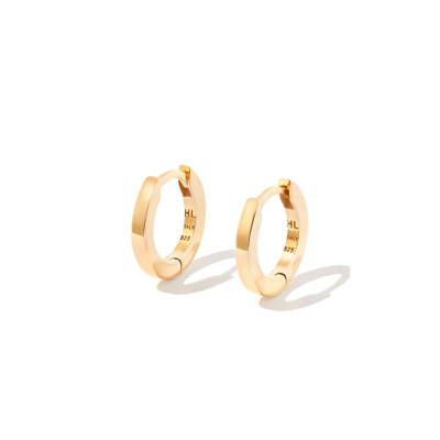 Shop Hatton Labs Gold-plated Edge Small Hoop Earrings