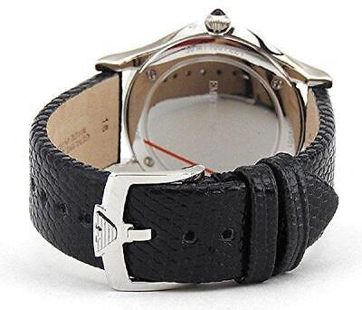 Pre-owned Emporio Armani $895 Msrp | Men's Swiss Black Lizard Leather Quartz Watch- Ars2001