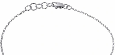 Pre-owned Jfl Diamonds & Timepieces Diamond Fashion Designer Bracelet 10k White Gold Single Strand Rolo Link 1/3 Ct.
