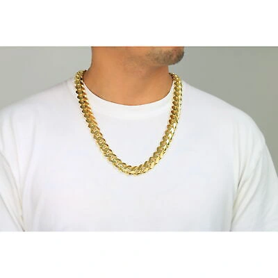 Pre-owned Nuragold 14k Yellow Gold Royal Monaco Miami Cuban Link Curb 15mm Mens Chain Necklace 20"