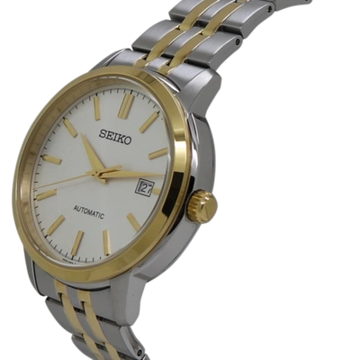 Pre-owned Seiko Essentials Automatic Two-tone Stainless Steel Men's Dress Watch Srph92