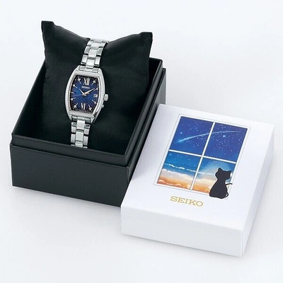 Pre-owned Seiko Selection Shooting Star Swfh123 Women's Watch Solar Radio Tonneau 2022