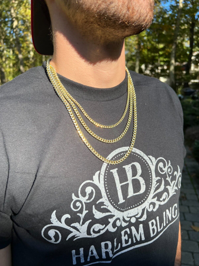 Pre-owned Harlembling Real 14k Yellow Gold Miami Cuban Link Chain Necklace 4.5-7mm 18-26" Box Lock