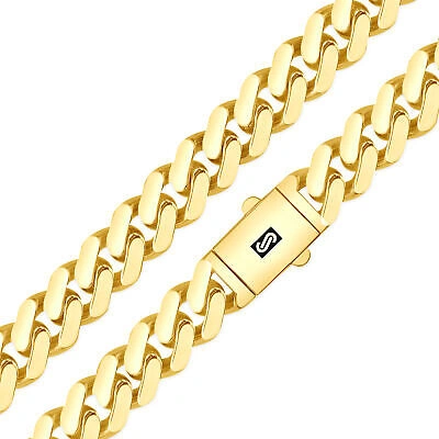 Pre-owned Nuragold 14k Yellow Gold Royal Monaco Miami Cuban Link 13mm Chain Pendant Necklace 26"