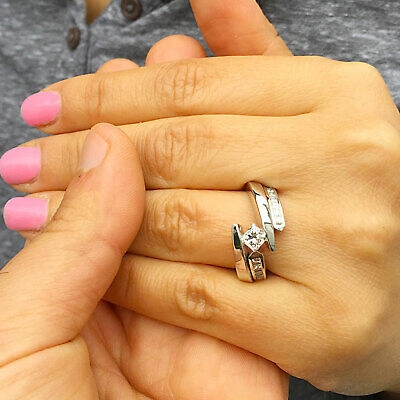 Pre-owned Knr Gia Certified 14k Solid White Gold Princess Cut Diamond Engagement Ring 1.50ctw