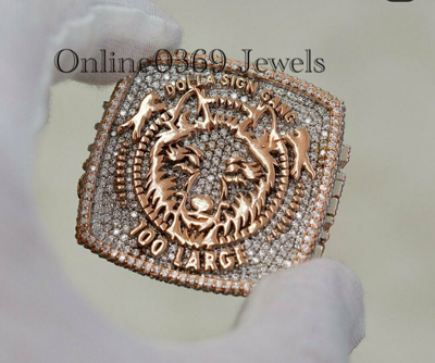 Pre-owned Online0369 5.18 Ct Round Cubic Zirconia Men's Custom Design Elegant Ring In 925 Silver In White
