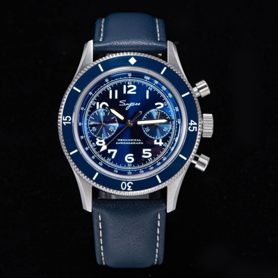 Pre-owned Sugess Chrono Heritage Swan Neck Chrono Aviator Watch Seagull 1963 S423.01.e