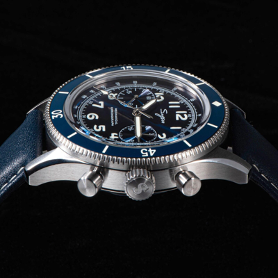 Pre-owned Sugess Chrono Heritage Swan Neck Chrono Aviator Watch Seagull 1963 S423.01.e