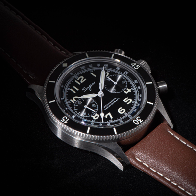 Pre-owned Sugess Chrono Heritage Swan Neck Chrono Aviator Watch Seagull 1963 S423.02.b