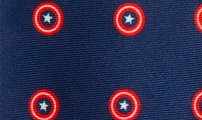 Shop Cufflinks, Inc . Marvel™ Captain America Silk Pocket Square In Navy
