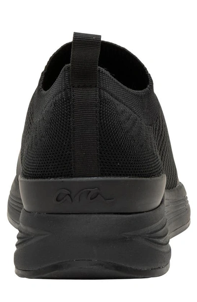 Shop Ara Carlton Water Resistant Slip-on Shoe In Black