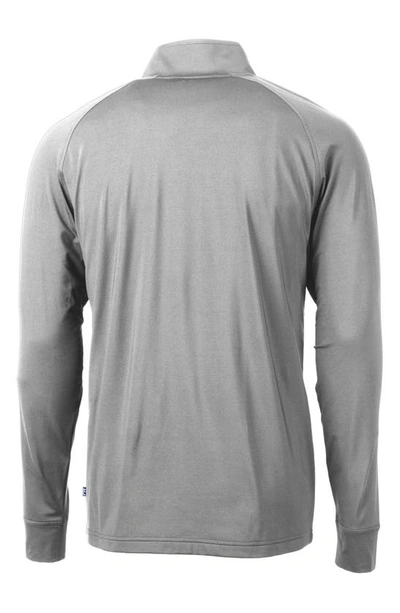 Cutter & Buck Adapt Eco Knit Stretch Recycled Mens Big And Tall Quarter Zip Pullover Jacket In Gray