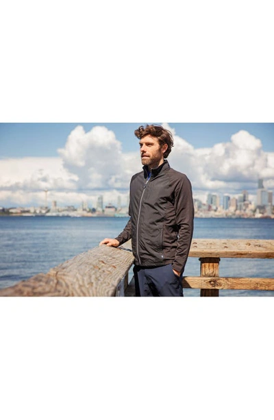 Cutter & Buck Adapt Eco Knit Hybrid Recycled Mens Full Zip Jacket In Black