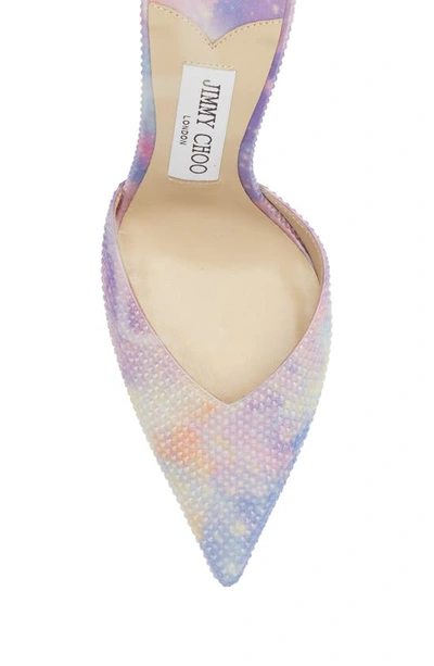 Jimmy Choo Saeda 100 Embellished Pumps In Wisteria Mix