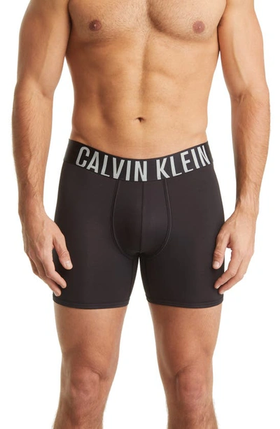 Shop Calvin Klein 3-pack Boxer Briefs In Black W Ocean