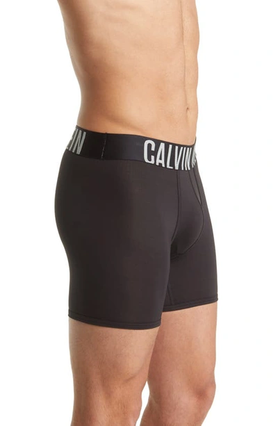 Shop Calvin Klein 3-pack Boxer Briefs In Black W Ocean