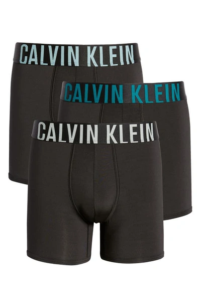 Calvin Klein 3 Pack Boxer Briefs, Black 