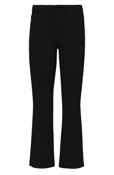 Shop L Agence Wanda High Waist Crop Wide Leg Pants In Noir Coated