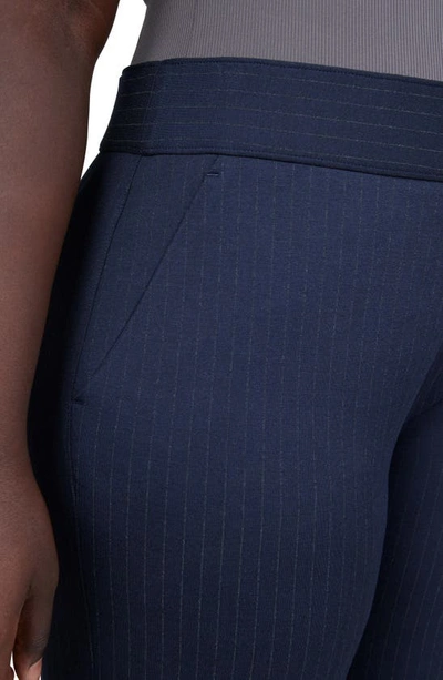 Spanx Perf Wide Leg Ponte Pants In Nvygrypstrpe