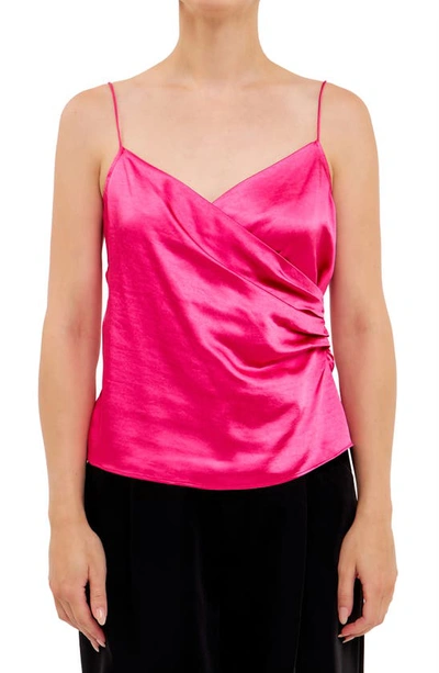 Endless Rose Satin Camisole In Fuchsia