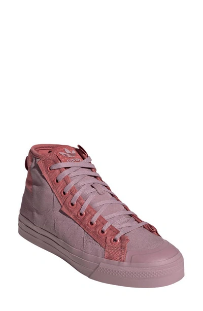 Shop Adidas Originals Nizza Parley High Top Sneaker In Mauve/ Mauve/ Red